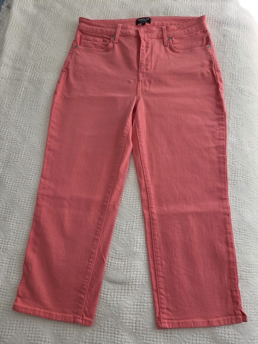 NYDJ Curves 360 Coral Salmon Capri Jeans - Sz 6